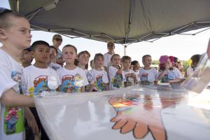 Students in Caren Lamb's Rehoboth Elementary class listen intently to how animals digest what they eat. BY DENY HOWETH