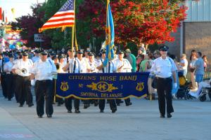 The Citizens Hose Band of Smyrna performs throughout the fair and leads the nightly parade. BY RON MACARTHUR