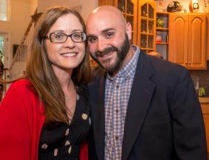 Supporting the 10th Anniversary celebration Heather and Kevin Thomas pause for a photo.