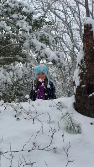 Danica Bergh, 5, enjoys the snow in Seaford. RICK BERGH PHOTO