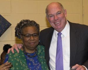 Rep. Pete Schwartzkopf joins Board of Directors President Jane Hovington during the Richard Allen Coalition Gala.