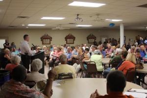Delaware State Police and area legislators address the crowd. MELISSA STEELE PHOTO