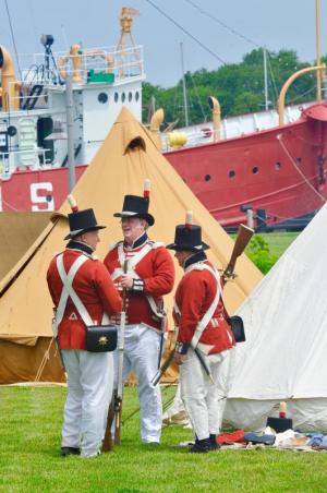 British Royal Marines are in camp as part of A Sailor’s Life For Me weekend at Canalfront Park in downtown Lewes. RON MACARTHUR PHOTO