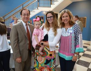 Shown are (l-r) Headmaster Dr. Barry Tull; Dr. Krystal Baker holding her daughter Savannah Baker, Salisbury, Md.; and Worcester Prep Family Ambassador Co-chair Amy Maull, Salisbury.