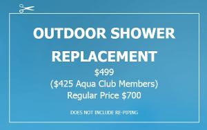 outdoor shower, replacement, Chesapeake Plumbing and Heating