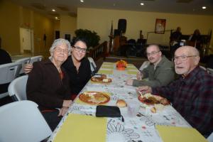 Ready to share a meal together are (l-r) Della Zimmerman, Lexie Matrasko, Alexander Swierenga and Harry Zimmerman. Conley’s Thanksgiving