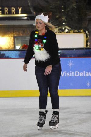 Gabby Fazio enjoys the new real ice skating rink at Winter Wonderfest. NICK ROTH PHOTO