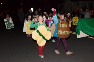 Lewes Girl Scouts – including Daisies, Brownies and Juniors – from several troops are dressed as Girl Scout cookies, which are available early in 2018. The scouts won honorable mention.