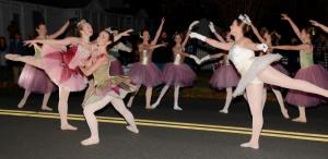 Ballerinas from Sussex Dance Academy dance a scene from “The Nutcracker.” The dancers won first place in the marching-group division.