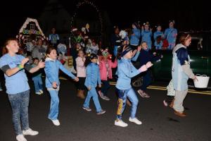 Cape Vikings Pop Warner Football team members and cheerleaders are excited to be in the parade. The players and cheerleaders won honorable mention.