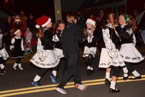 McAleer School of Irish Dance students ages 6 to 12 perform on Savannah Road. The dancers won third place in the marching- group division.