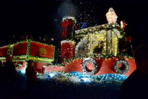 The Schell Brothers/Kids Cottage parade is the most original entry in the 2017 Lewes Christmas Parade.
