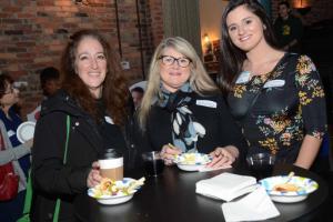Chatting at the event are (l-r) Karen Zakarian, Cape Henlopen High School clinical nurse educator Linda Sapienza and CFFDE Parent Educator Sarah Sapienza. CFFDE