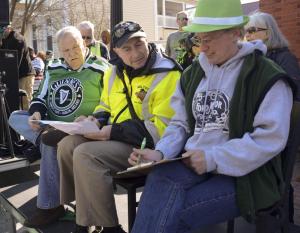 Judges for the 2018 parade are (l-r) Denny Hughes, John Hopkins and Chrissy Longo.