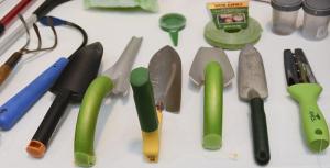 A variety of handles includes curved and padded grips, and a vertical grip that uses forearm muscles instead of wrists.