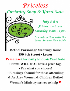 “Priceless” Curiosity Shop & Yard Sale