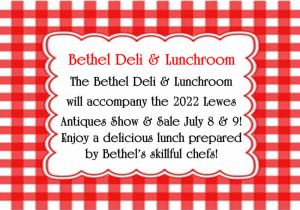 Bethel Deli Lunchroom Lewes Antiques Show & Sale 