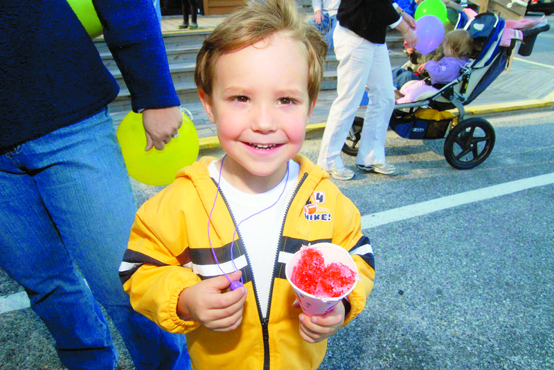 Shown enjoying a cherry snow cone is Casey O’Neill.