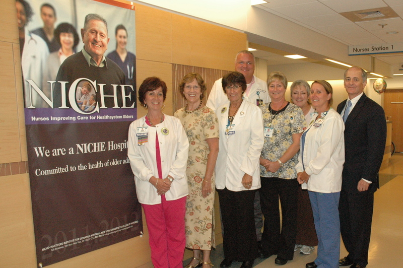 A new program is under way to enhance the comprehensive care of older patients at Beebe Medical Center. Leading the way are (l-r) Denise Larson; Joan Thomas; Margaret Porter; Paul Minnick; Patti West; Suzanne Fritz, case management; Amy Balasus, RN; and Jeff Fried, Beebe president and CEO. SOURCE SUBMITTED