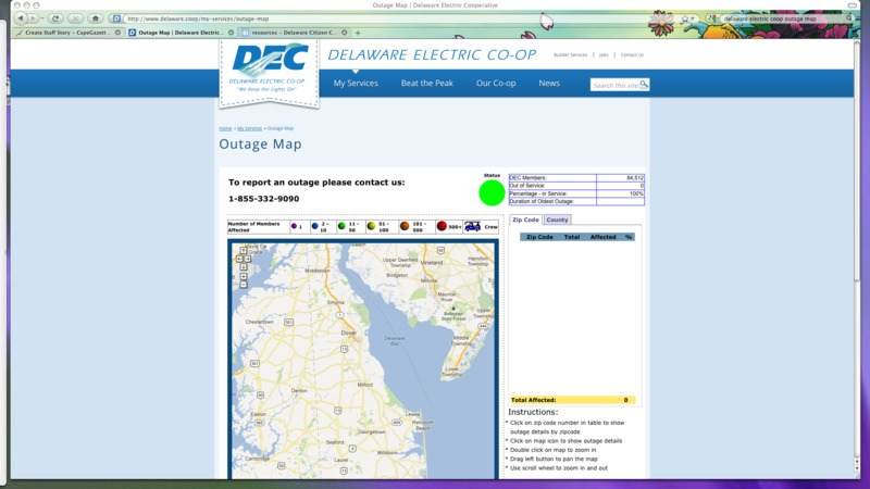 Delaware Electric Cooperative on standby for storm  Cape Gazette