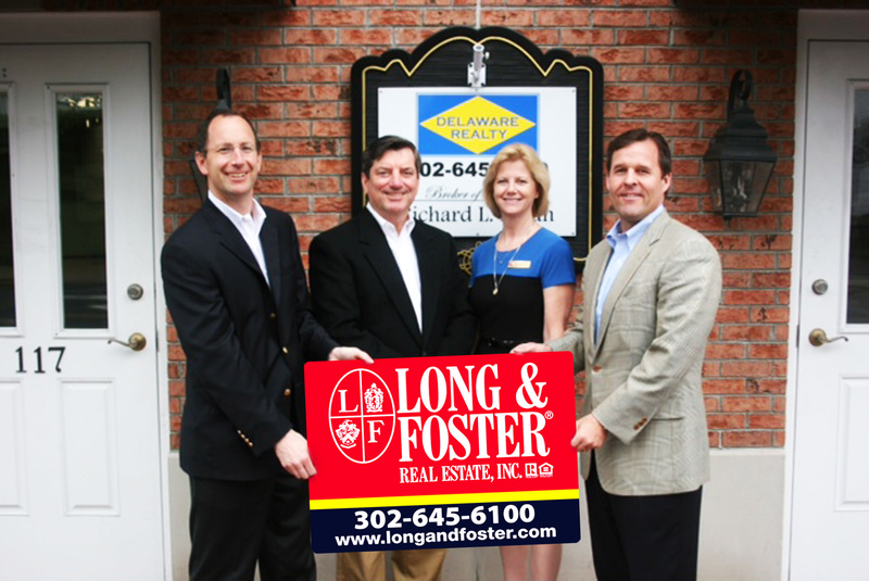 Shown are (l-r) Terry Spahr, regional manager for Long & Foster’s Delaware, Eastern Shore and New Jersey region; Dick Bryan, formerly of Delaware Realty, new associate broker for Long & Foster; Tracey Espada, Long & Foster branch manager for the company’s Rehoboth office; and Gary Scott, Long & Foster president of general brokerage.