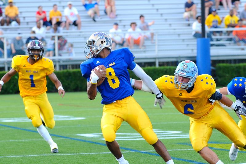 Diaz Nardo grabs the jersey of Andre Patton. Patton was game MVP but a case could have been made for Nardo.