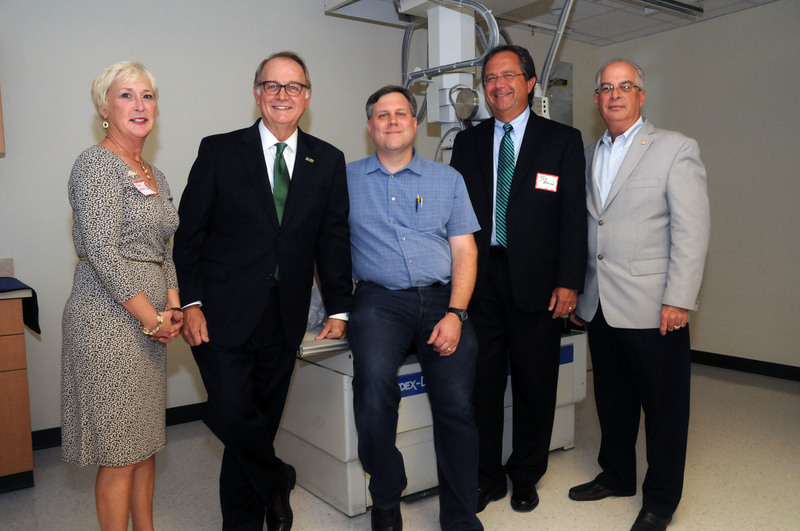Gathered in the X-ray lab are (l-r) Rep. Ruth Briggs King, R-Georgetown; Steve Rose, Nanticoke president and CEO; Dr. Harry Anthony, director of Nanticoke Physicians Network; Tom Brown, Nanticoke senior vice president and president of Nanticoke Physicians Network; and Rep Danny Short, R-Seaford. BY STEVEN BILLUPS