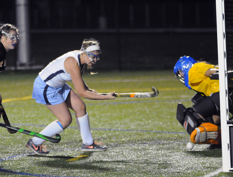 Cape senior Sam Broadhurst knocks in the winning goal with just seconds left in overtime. BY DAN COOK
