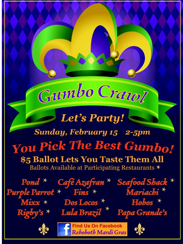 Rehoboth Beach Mardi Gras Gumbo Crawl!!! Cape Gazette