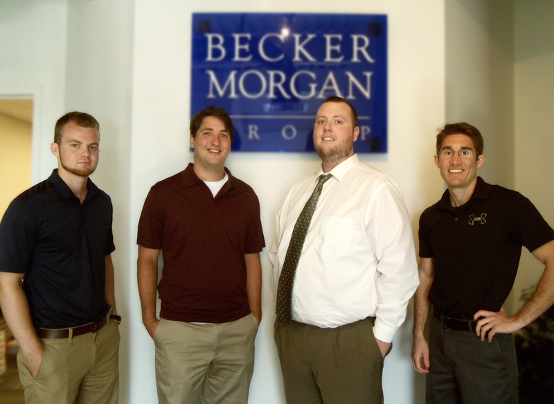 The Becker Morgan group has announced four new hires in Delaware. Shown are (l-r) Cody Dodd, Justin Ham, John Pennington and Chris Duke. SOURCE SUBMITTED