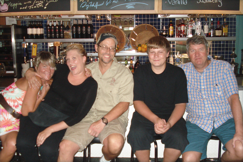 Jim Paslawski, third from left, and Mark Grabowski, right, have gone full circle in the Cape Region restaurant business and now comfortably ensconced at Honey's Farm Fresh, in Lewes, where their son Danny, helps out. They are capably assisted by the ladies next to them, Mandy Loux, who's worked for them for about nine years, and Holly Ostendorf, left, who works as a hostess on weekends. SOURCE SUBMITTED