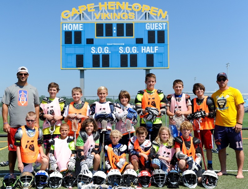 At the lacrosse camp are in back (l-r) Brian Megill, Henry Bachtle, Max Derogatis, L.B. Harrington, Jackson Dinger, Forrest Dotterer, Blake Gipko, Chris Phillips, and Matt Pratt. In front are Michael Morgan, Ryan Morgan, Asher Binnersley, Thomas McKean, Charlie Ball, Connor Derogatis, and Thomas Christopher. BY DAVE FREDERICK