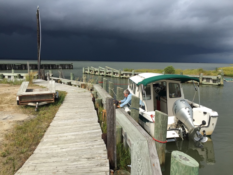 The Wunderground app blared out a tornado warning from my phone when the sky took on a bruised and sinister look over Chincoteague Bay last Saturday at about noon. Becky made sure Nellie was well secured at the dock and we headed off to find a ditch to lie in if the threatened funnel materialized. BY DENNIS FORNEY