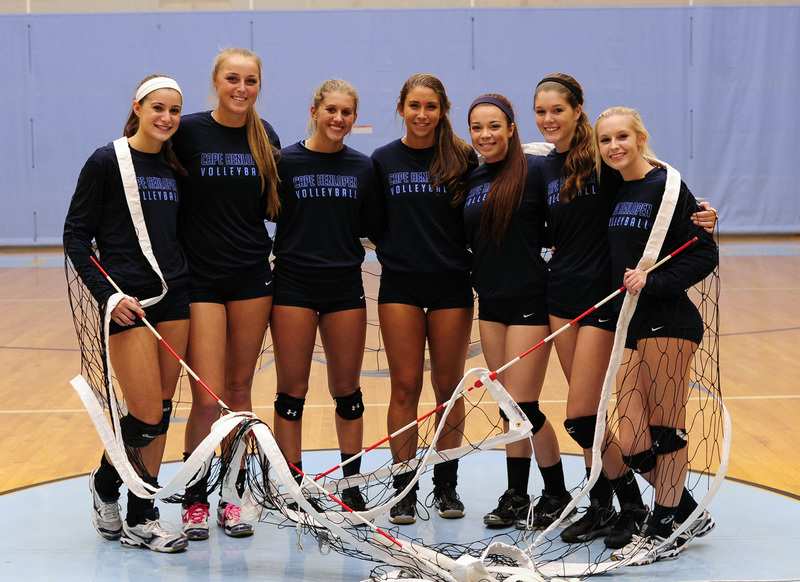 The Cape volleyball Class of 2016 are (l-r) Alison Palmer, Cameron Wick, Kira Vitella, Izzie Marsico, Cassie Maiuri, Erin Walsh and Brittany Duvall. BY DAN COOK