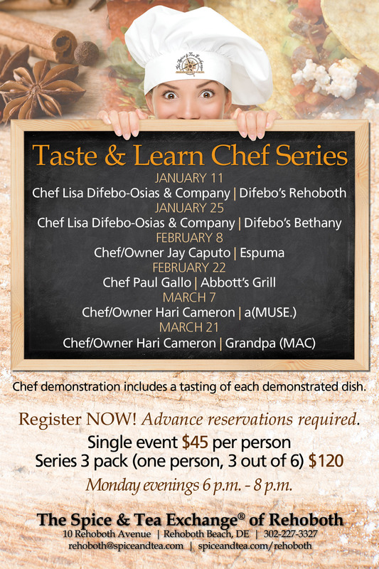 Taste & Learn Chef Series at The Spice & Tea Exchange of Rehoboth