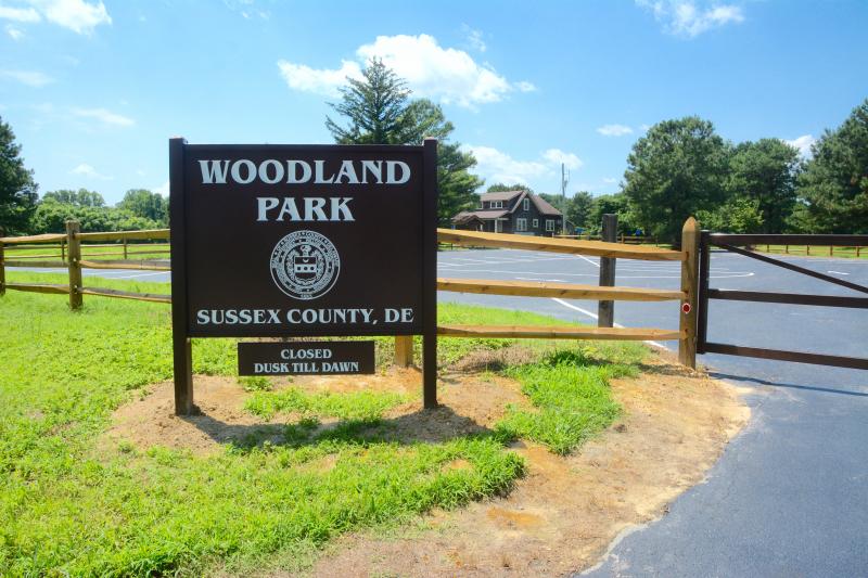 Sussex County has opened a new park at the site of a former par-3 golf course near Woodland about five miles west of Seaford. The 20-acre park with nearly a mile of trails will be open dawn to dusk. The land was purchased for $580,000 in 2010 by the county as a spoils site for the Nanticoke River dredge project. County council then approved $143,000 to construct the park. The only other county park is the James Farm Preserve located near Ocean View, which is managed by the Delaware Center for the Inland Bays.