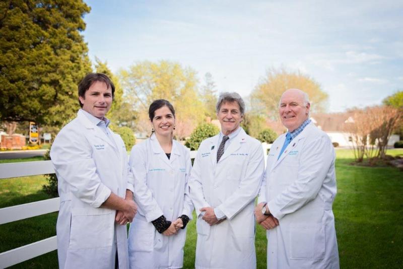 Bayside Health Associates announced their partnership and participation with Delaware CAN to reduce unintended pregnancy in Delaware by increasing access to all contraceptive methods. Shown are (l-r) Leo Eschbach, Angela Caswell Monack, Steven Berlin and Vincent B. Killeen. Not pictured are Cathleen Doane Wilson and Holly McKiel. SUBMITTED PHOTO