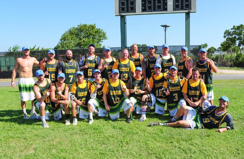 The Jack Lingo team took home top honors in the Masters A division. Shown are in back (l-r) Malcolm Chase, David Mushrush, Joe Cahill, Erick Holt, Mark Brennan, Chris Gordon, Jim Rubak, Chris Gill, Spencer Steele, Jack Lingo and Ben Todd. In front are Josh Rachman, James Cramp, Anthony Luchetto, John Sneevly, Keith Hughes, Nick Scroggs, Andrew Wasik, Scott Prestridge, Scott Joyner and Ryan Wheeler. DAN COOK PHOTO