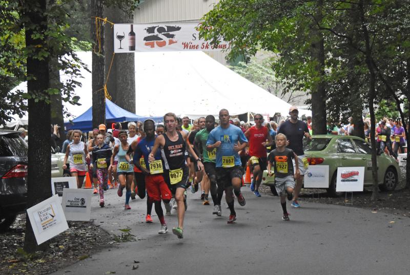The inaugural Taste of Sposato Wine 5K attracted 201 runners to Milton Oct. 2. NICK ROTH PHOTO