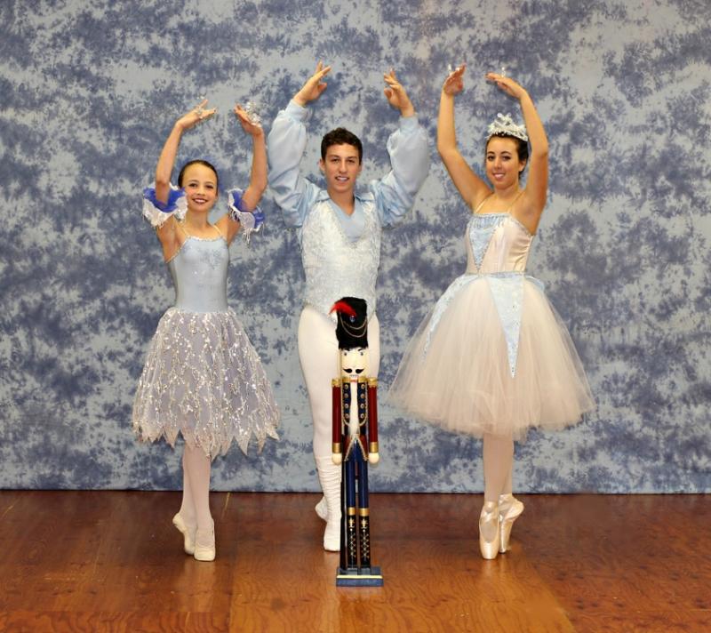 Delaware Dance Alliance’s “The Nutcracker” dancers from the Milton and Lewes areas shown are (l-r) Amelia Bickel, 10; Owen Lawson, 17; and Haley Schufelt, 18. SUBMITTED PHOTO