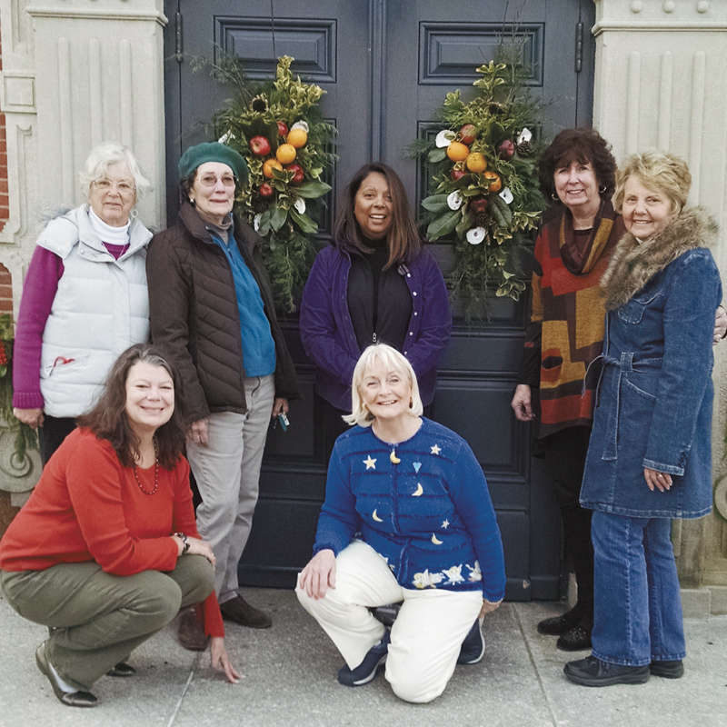 Sussex Gardeners pose in front of the Zwaanendael Museum. Shown are in back (l-r) Jenifer Hagy, Marty Last, Judy Pinsdorf, Willa Jones and Donna Fellows. In front are Janet Point and Karen Coombe. SUBMITTED PHOTO