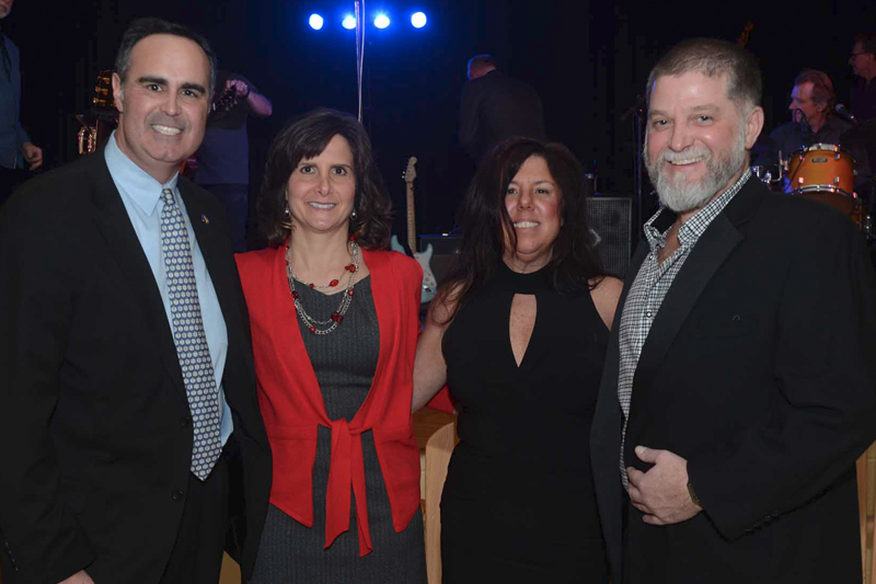 Prior to the music and dancing SDTR officers and Sen. Ernie Lopez, R-Lewes, addressed the gathered supporters and volunteers, thanking them for their attendance and continued support. Shown are (l-r) Lopez; Kelly Boyer, vice president and instructor; Georgia Truitt, president and instructor; and Scott Swingle, advisor and capital campaign leader.