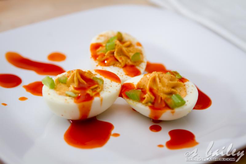 Buffalo Deviled Eggs Recipe Made with Anchor Bar Medium Buffalo Wing