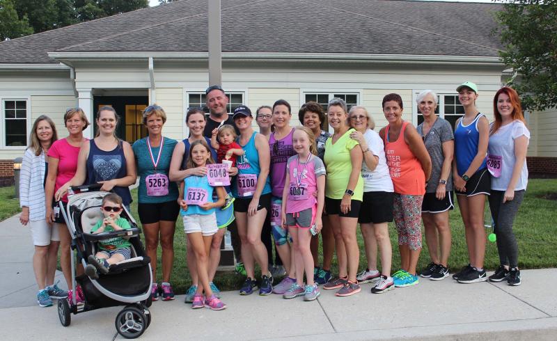 Shown are (l-r) Sue Bernetich, Peggy Dolby, Stephanie Passwater with Theodore in stroller, Susan Lloyd, Erica Kilpatrick-Galbreath, Loretta, Miller, Marty McIsaac, Holly McKenna, Megan, April Davis, Madison, Debbie Taylor, Luanne Holland, Linda Potter, Barbie McDainel, Sandi Tkach, Christina and Kimberly Lucas. SUBMITTED PHOTO