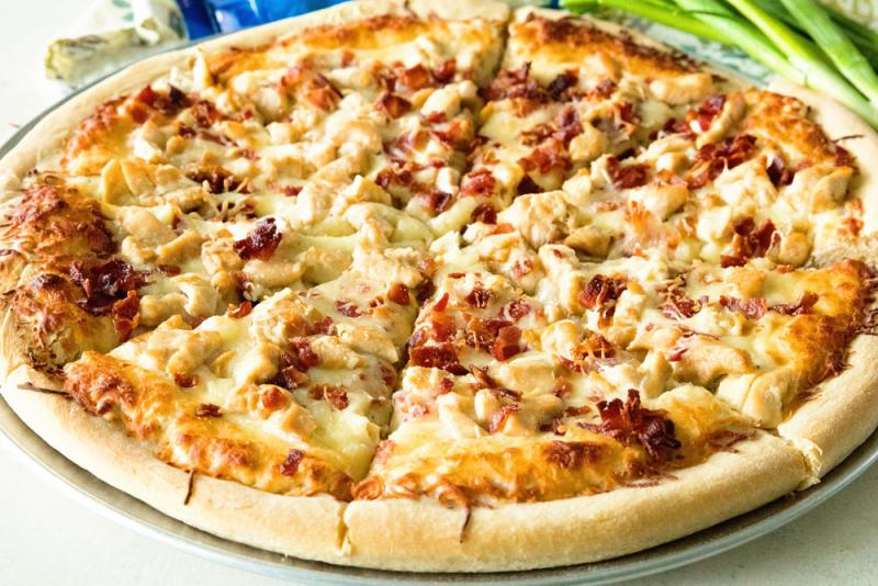 Bbq Chicken Bacon Pizza Recipe Made With High River Sauces