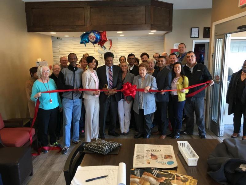 Shown at the ribbon cutting in back are (l-r) Dorothy Cimbanin; Mayor Bill West; Ashley Slaughter, housekeeping; Claudine Moore, housekeeping supervisor; Dee Padmawaisa; Janie Donato, chamber; Anthony DelFranco, chamber; Rep. Ruth Briggs King, R-Georgetown; Ryan Longstreet; Donna Koskey, chamber president; Kevin Thompson, chamber; and Sen. Brian Pettyjohn, R-Georgetown. In front are Carol Watson, housekeeping; John Fox, front desk; Ronak Patel, partner; Shashi Patel, owner; Crystal Foxwell, general manager; Helen Kruger, chamber; Raj Patel, partner; Veronica Nhan-Nock, chamber; and Kevin Posen. Quality Inn and Suites