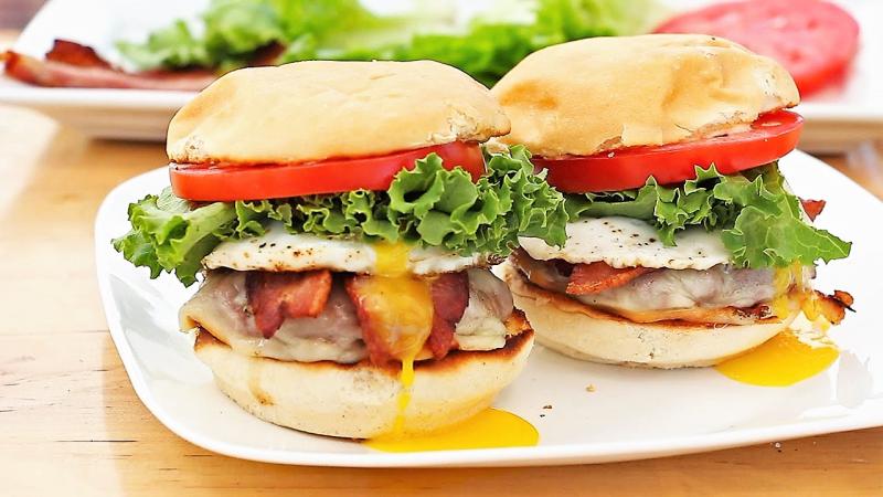 Egg Topped Bacon Cheeseburger Recipe