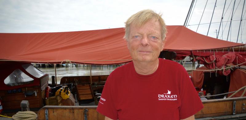 Capt. Bjorn Ahlander, who is Swedish, has been with Draken since the beginning in 2012. He captained the ship during its voyage across the Atlantic Ocean following the route of Leif Erikson, who is credited with discovering America. RON MACARTHUR PHOTO