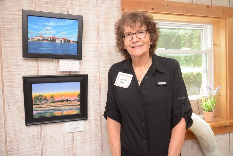 Renata Price showed her vivid color landscape paintings at the show. Autumn Splendor