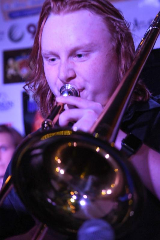 John McKay plays trombone with the Cape Jazz Band at the Youth Jazz Appreciation Night at Bethany Blues Wednesday, Oct. 10. DAN COOK PHOTO